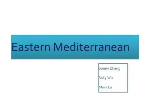 Eastern Mediterranean ppt