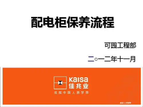 配电柜保养流程