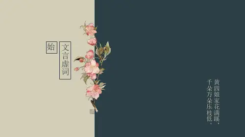 文言虚词归纳总结精品PPT