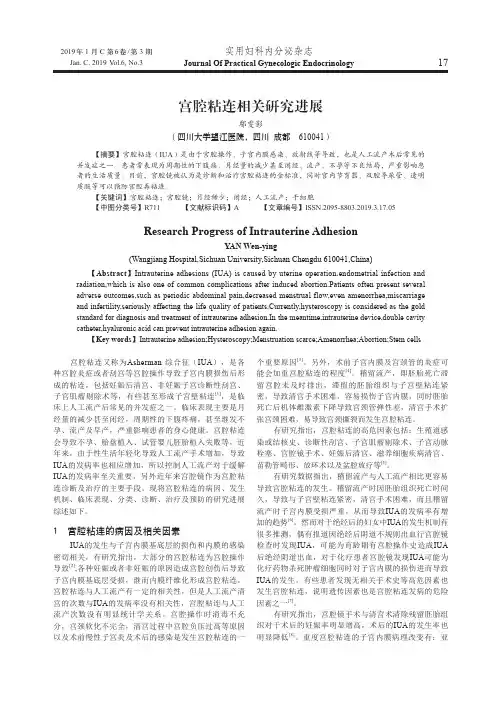 宫腔粘连相关研究进展