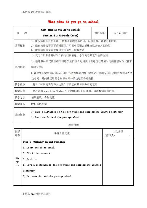 【K12教育学习资料】[学习]河南省郑州市中牟县雁鸣湖镇七年级英语下册 Unit 2 What ti