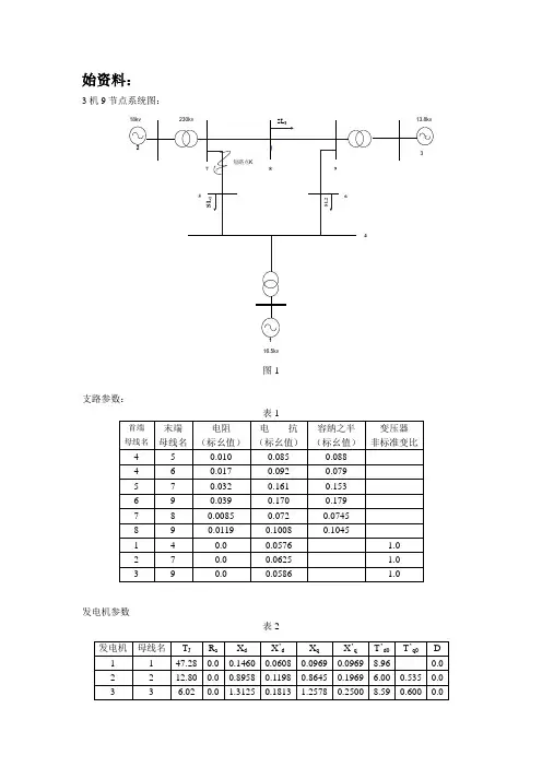 电力系统暂态分析微代数方程的推导