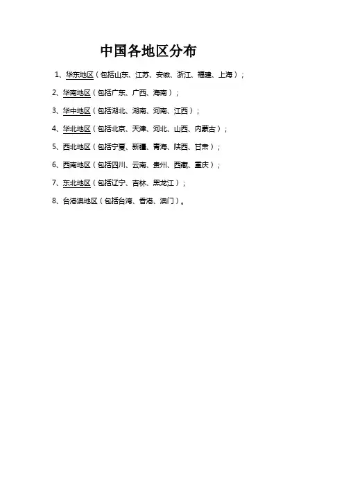 中国各地区分布-各城市机场名称