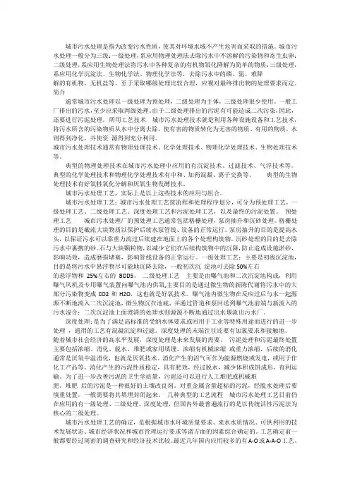 污水处理厂报告