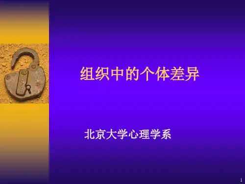组织中的个体差异