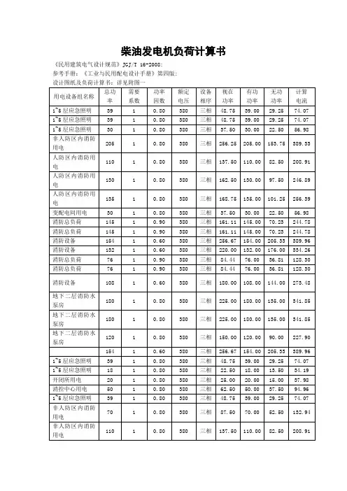 电气复核计算书