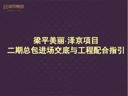 总包进场交底PPT优秀课件