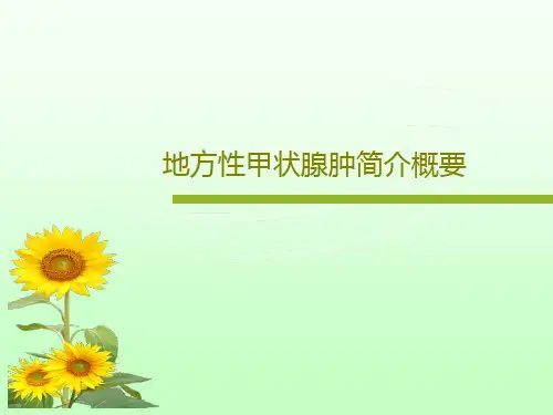 地方性甲状腺肿简介概要33页PPT