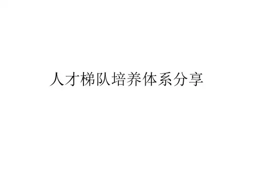 人才梯队培养体系