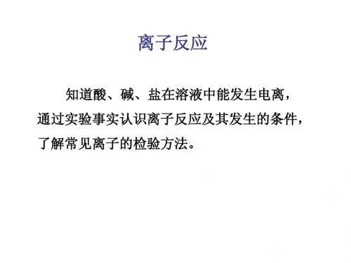 3、离子反应