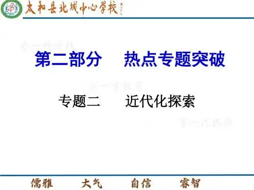 2016中考历史热点近代化探索专题复习优选PPT课件