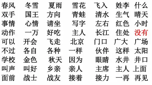 一年级下册语文期中复习资料