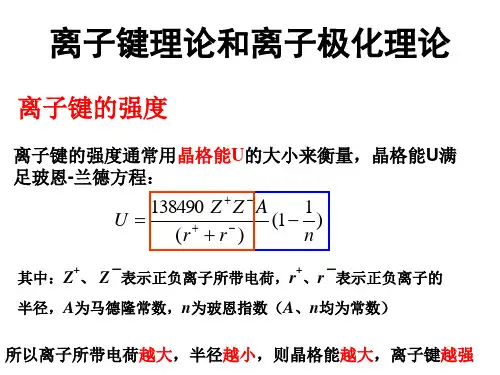 选论——离子键理论和离子极化理论