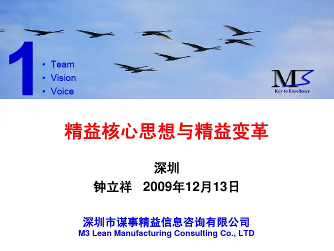 精益核心思想与精益变革 PPT 56页