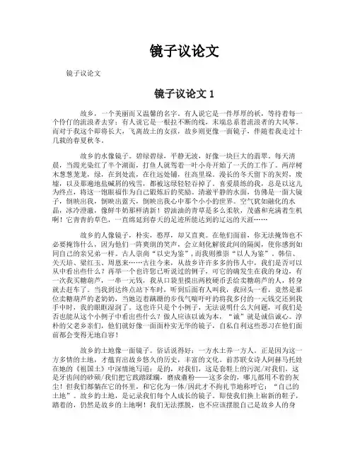 镜子议论文
