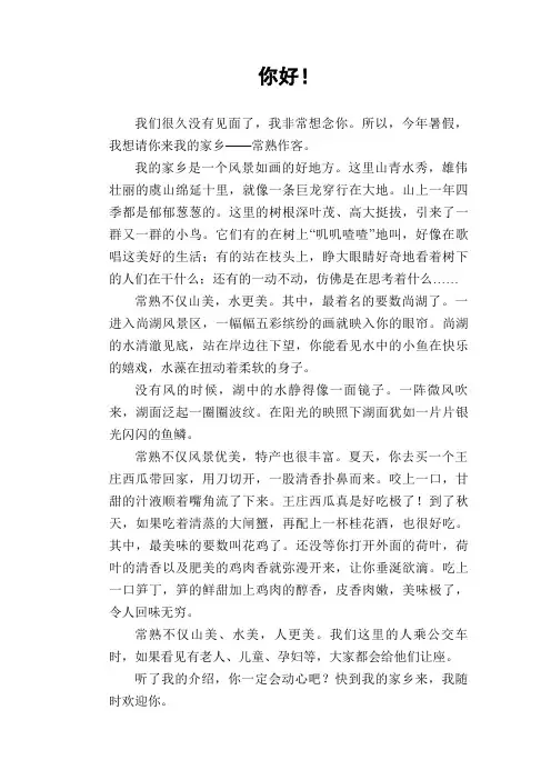 小学生作文：给姐姐的一封信