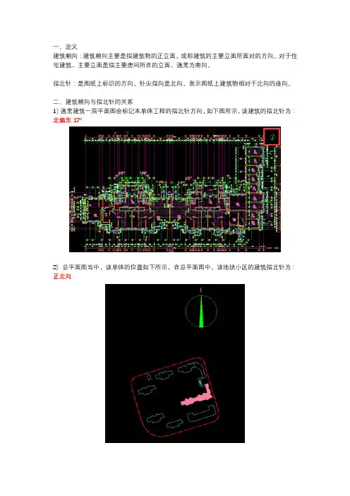 建筑朝向与指北针的关系