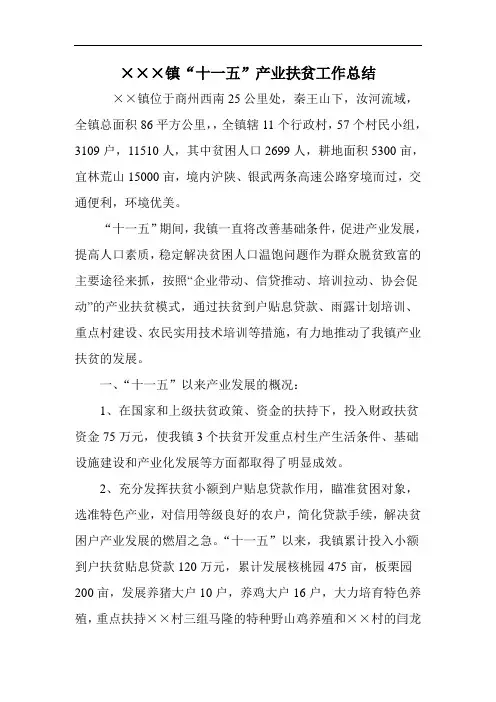 产业扶贫工作总结
