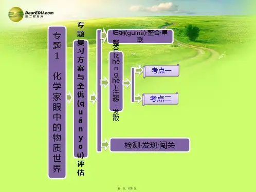 高中化学 专题1 化学家眼中的物质世界课件 苏教版必修1