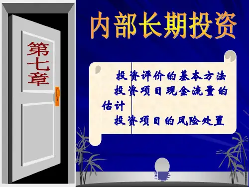 第七章 项目投资