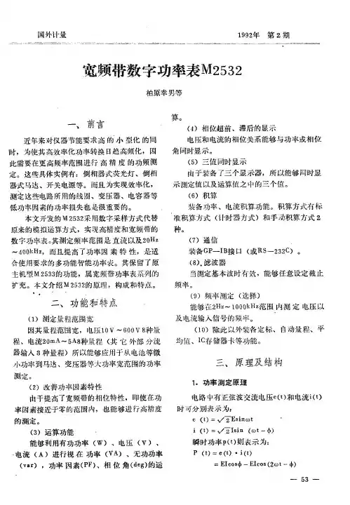 宽频带数字功率表M2532