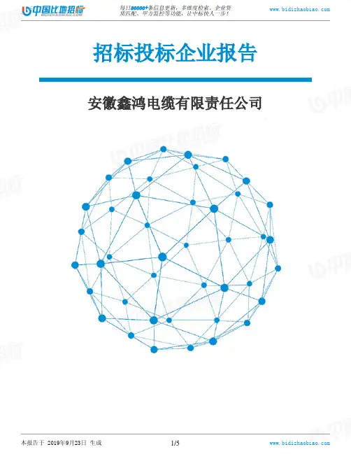 安徽鑫鸿电缆有限责任公司_中标190923