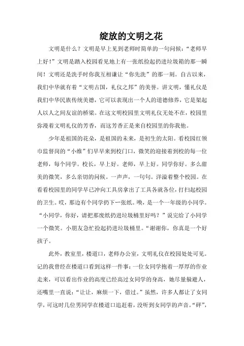 《绽放的文明之花》