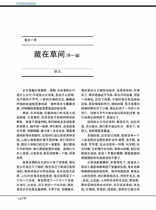 藏在草间外一篇