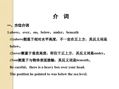 英语:高中语法辅导课件(介词)