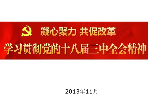 学习十八届三中全会 (PPT)
