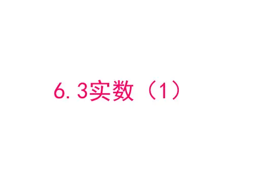 人教版6.3实数第一课时课件ppt