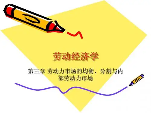第三章 劳动力市场均衡、分割