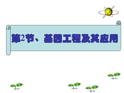 基因工程及其应用课件