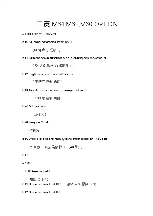三菱M64OPTION参数