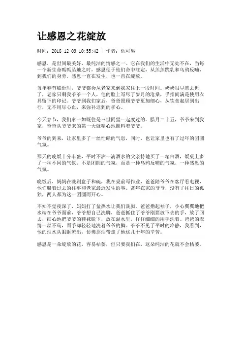 让感恩之花绽放