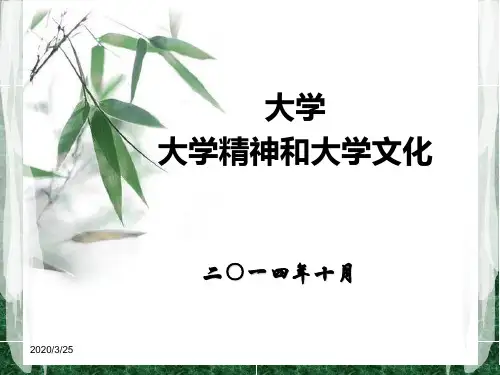 大学精神和大学文化