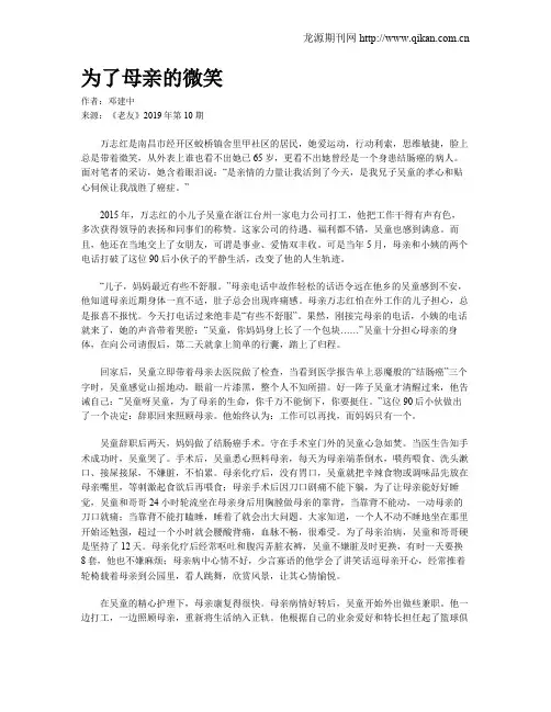 为了母亲的微笑 2