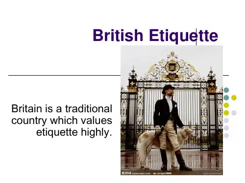 英国礼仪 英文介绍