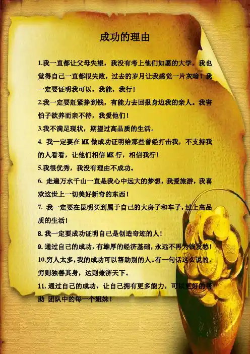 成功的理由