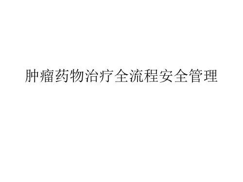 肿瘤药物治疗全流程安全管理