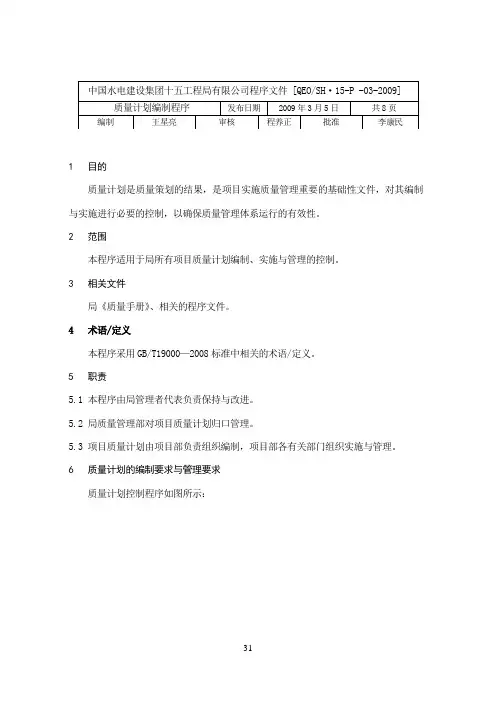 质量计划控制程序(2).doc