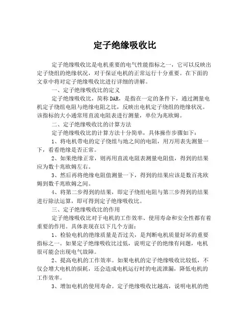 定子绝缘吸收比