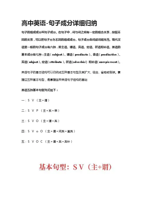高中英语-句子成分详细归纳