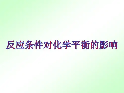 高中化学选择性必修一2.2外界条件对化学平衡的影响
