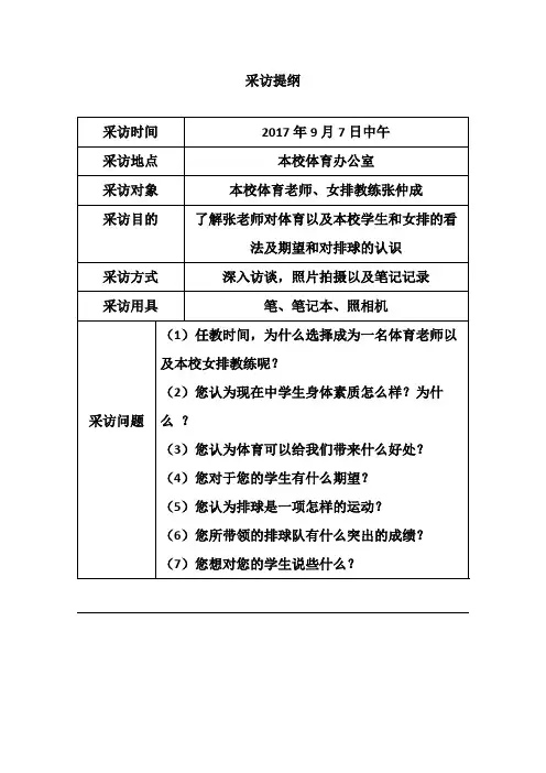 采访提纲 3