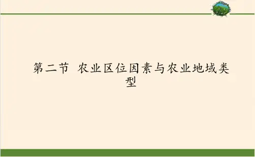 高中地理必修二课件-3.2 农业区位因素与农业地域类型-湘教版