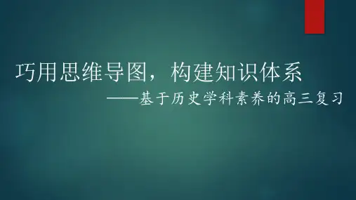 2019年高考历史复习指导：巧用思维导图,构建知识体系 (共15张PPT)