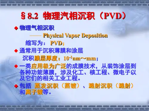 物理气相沉积(PVD)PPT