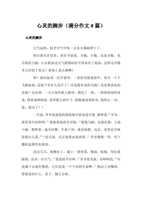 心灵的脚步(满分作文8篇)