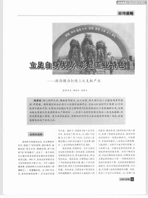 立足自身优势 彰显工业特色——扶沟强力打造三大支柱产业